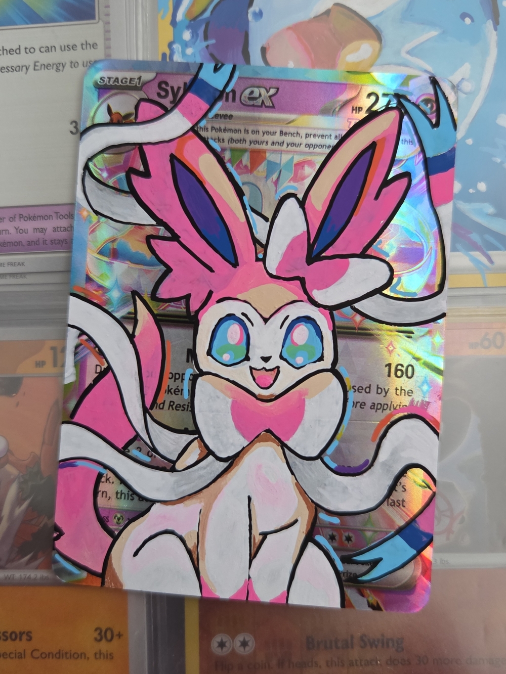 Sylveon Full-Art Holo Custom Pokémon Card